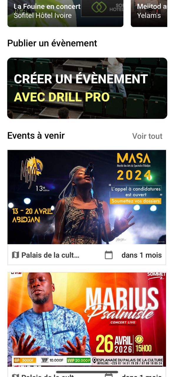 App Drill écran 2